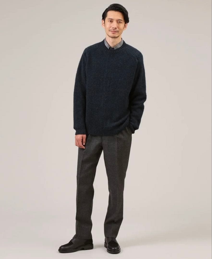 タケオキクチ⭐️ シェットランドウール パンツ グレー M スーツ スラックス