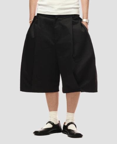 新品未使用 6CRAYON ワイドハーフパンツ シックスクレヨンBLACK 黒