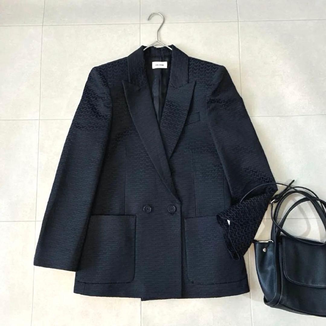 美品 ザディグエヴォルテール♡総柄 ジャガード ダブルブレスト ジャケット