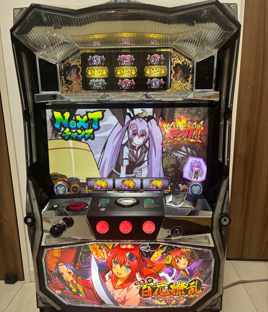 5号機　百花繚乱サムライガールズ　スロット　リールストッパー付き