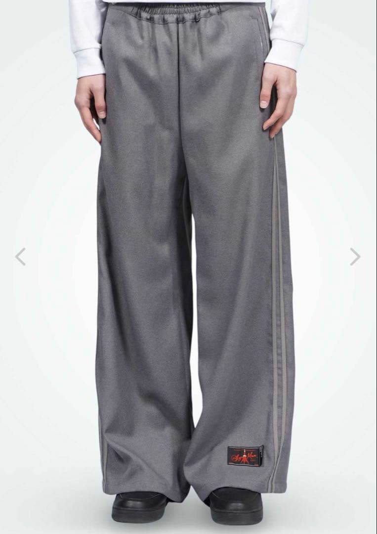 syuman スラックス ラインパンツ グレー