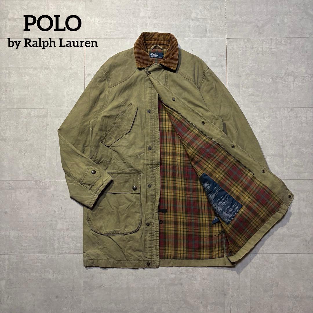 90s POLO Ralph Lauren オイルドハンティングジャケット S