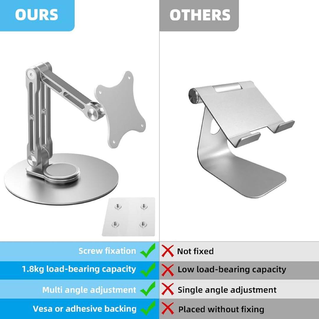 WEARSON 折りたたみ式ポータブルモニタースタンド シルバー 未使用