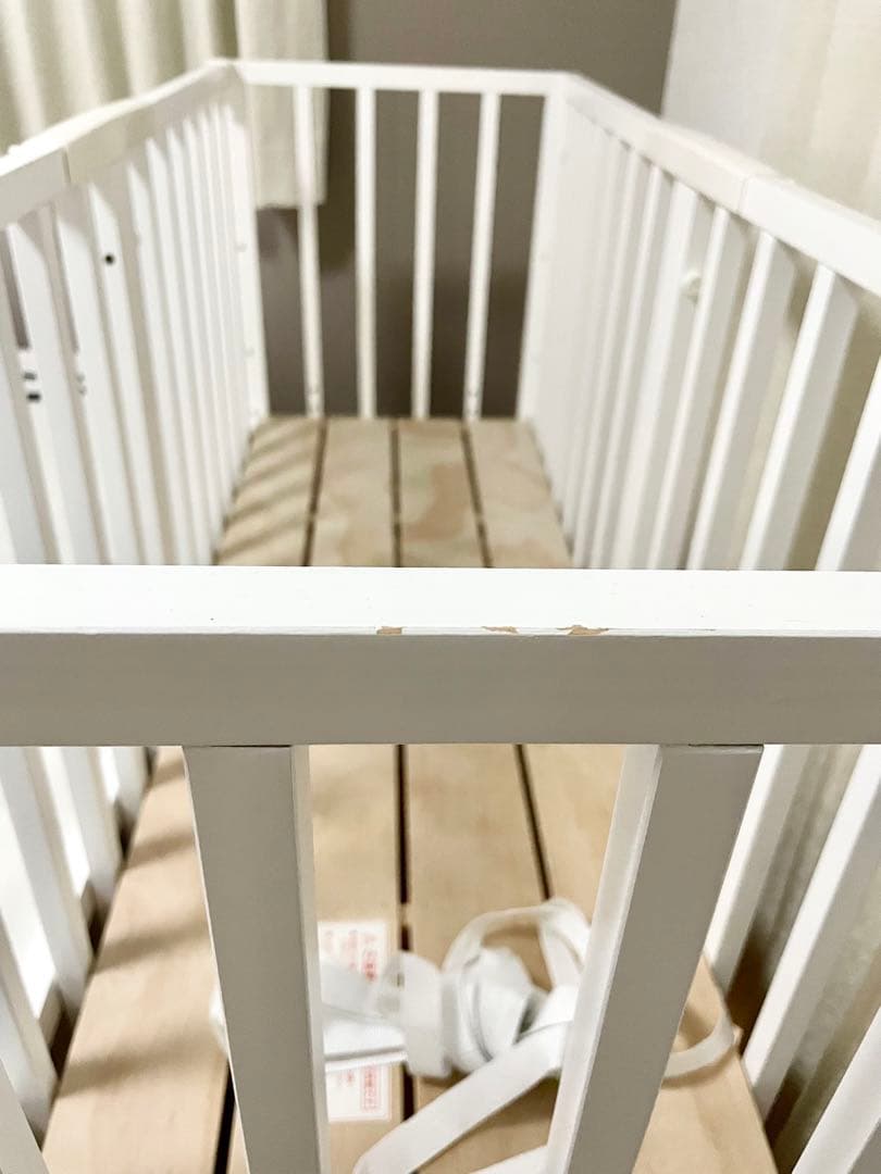 なっこ【美品】soinel そいねーる3 ベビーベッド ホワイト　大和屋