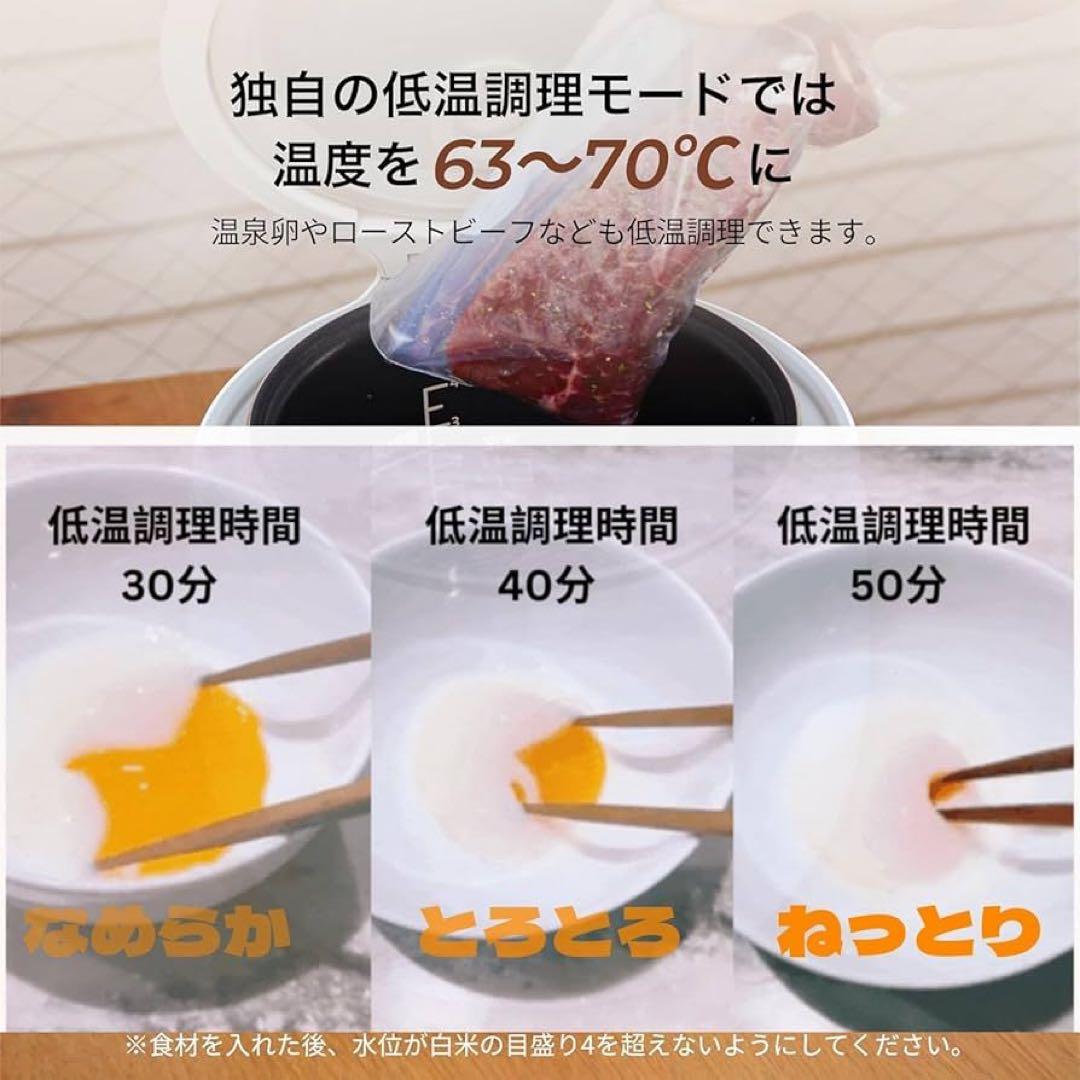 【新品・未使用】最新 Epeios 炊飯器｜最大4合炊き・低温調理・保温ブラック