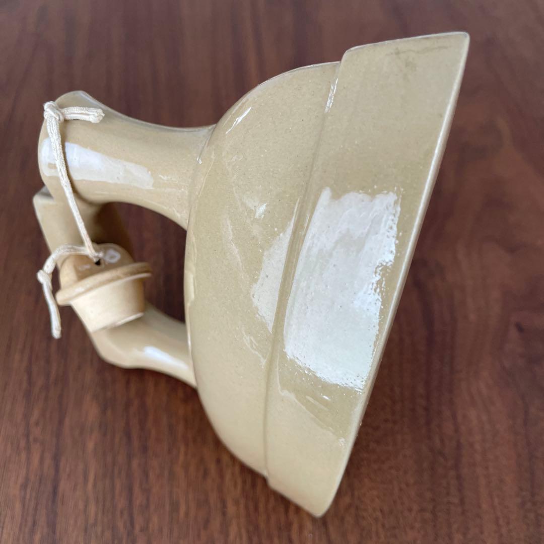 三徳アイロン 陶製アイロン レトロ アイロン クリーム色【戦中貴重資料】