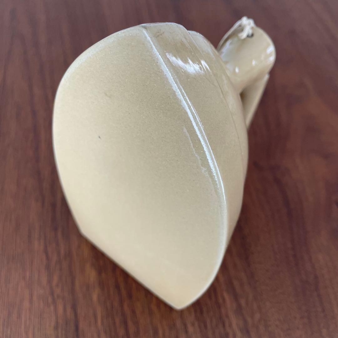 三徳アイロン 陶製アイロン レトロ アイロン クリーム色【戦中貴重資料】