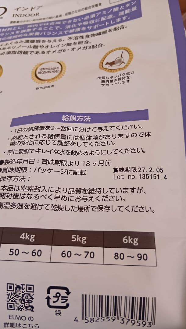 ELMO キャットフード インドア 2kg x 5袋