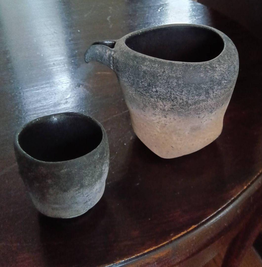 稀少　縄文式焼成　片口　猪口