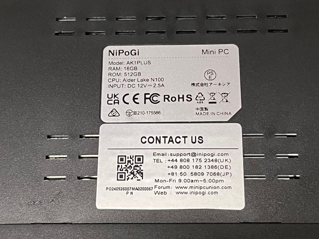 ミニPC Mini PC N100 16GB SSD 512GB HDD 750GB