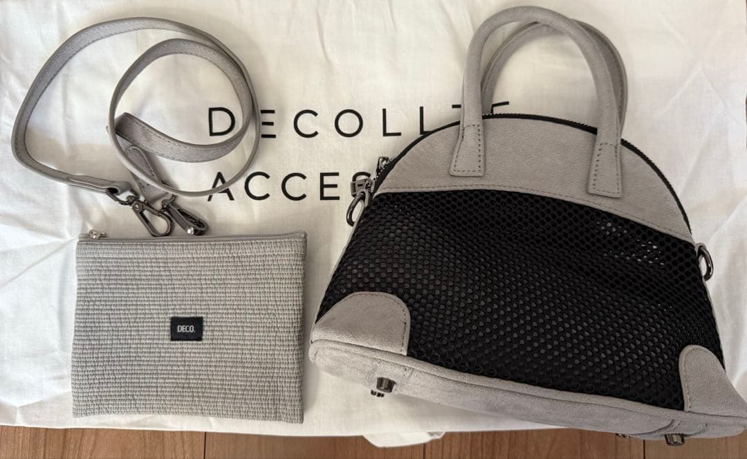 新品 Decollte Accessory メッシュバッグ グレー Sサイズ