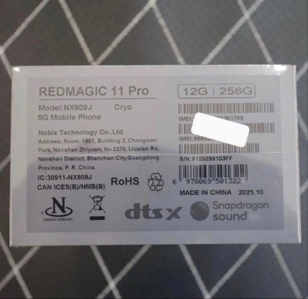 スマートフォン本体 redmagic11 pro
