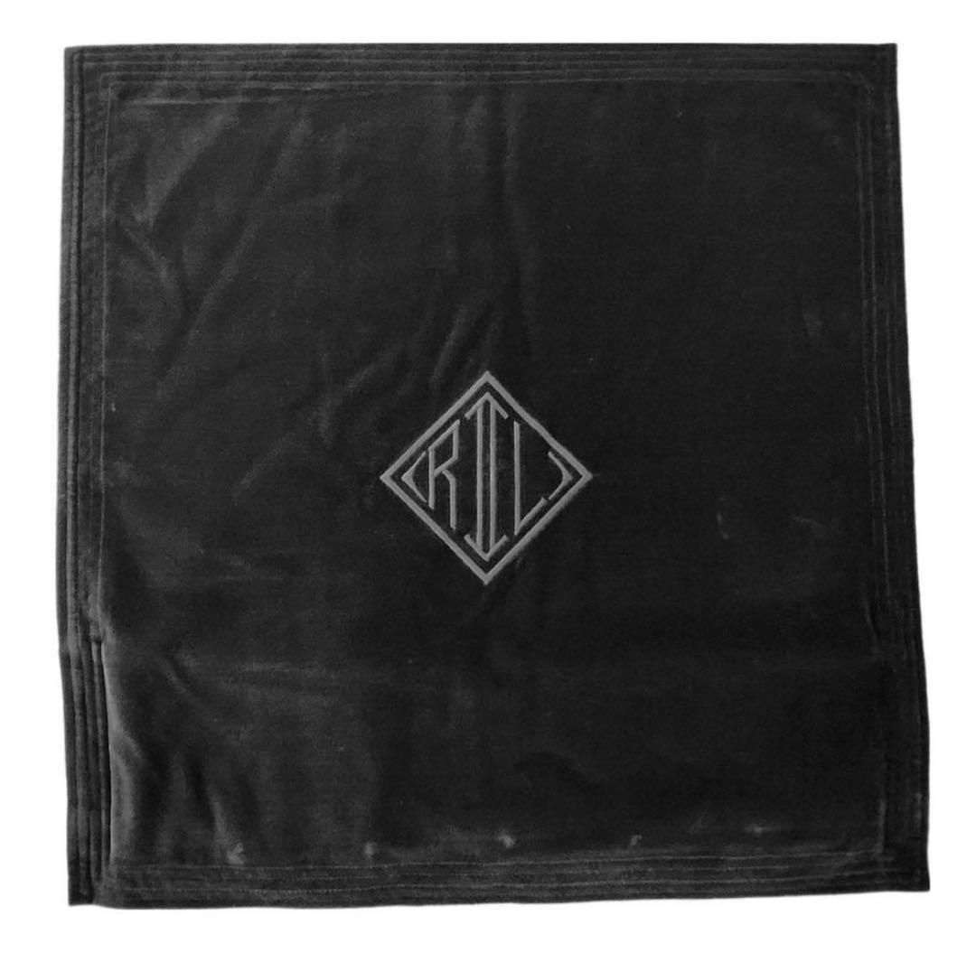 ラルフローレン　クッションカバー　無地　ベロア　刺繍　ロゴ　クッション