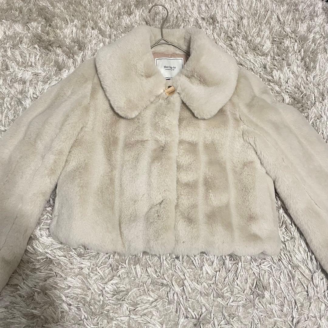 【新品級】　Herlipto極美品herliptoファージャケット【S】　コート