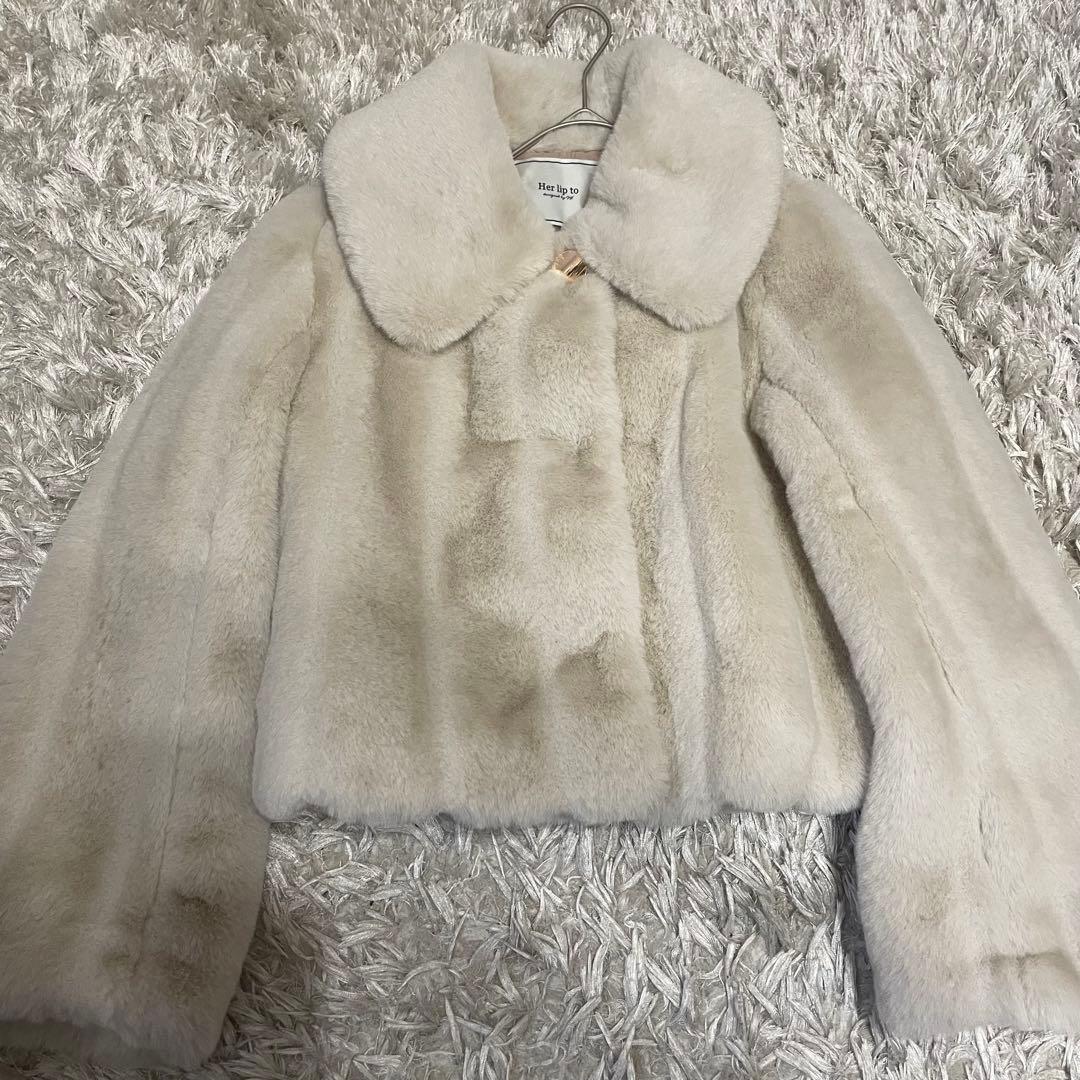 【新品級】　Herlipto極美品herliptoファージャケット【S】　コート