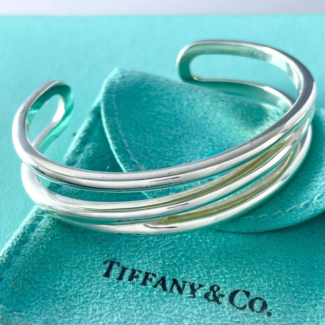 ティファニー ダイアゴナル バングル ブレスレット シルバー 925 Q21fe