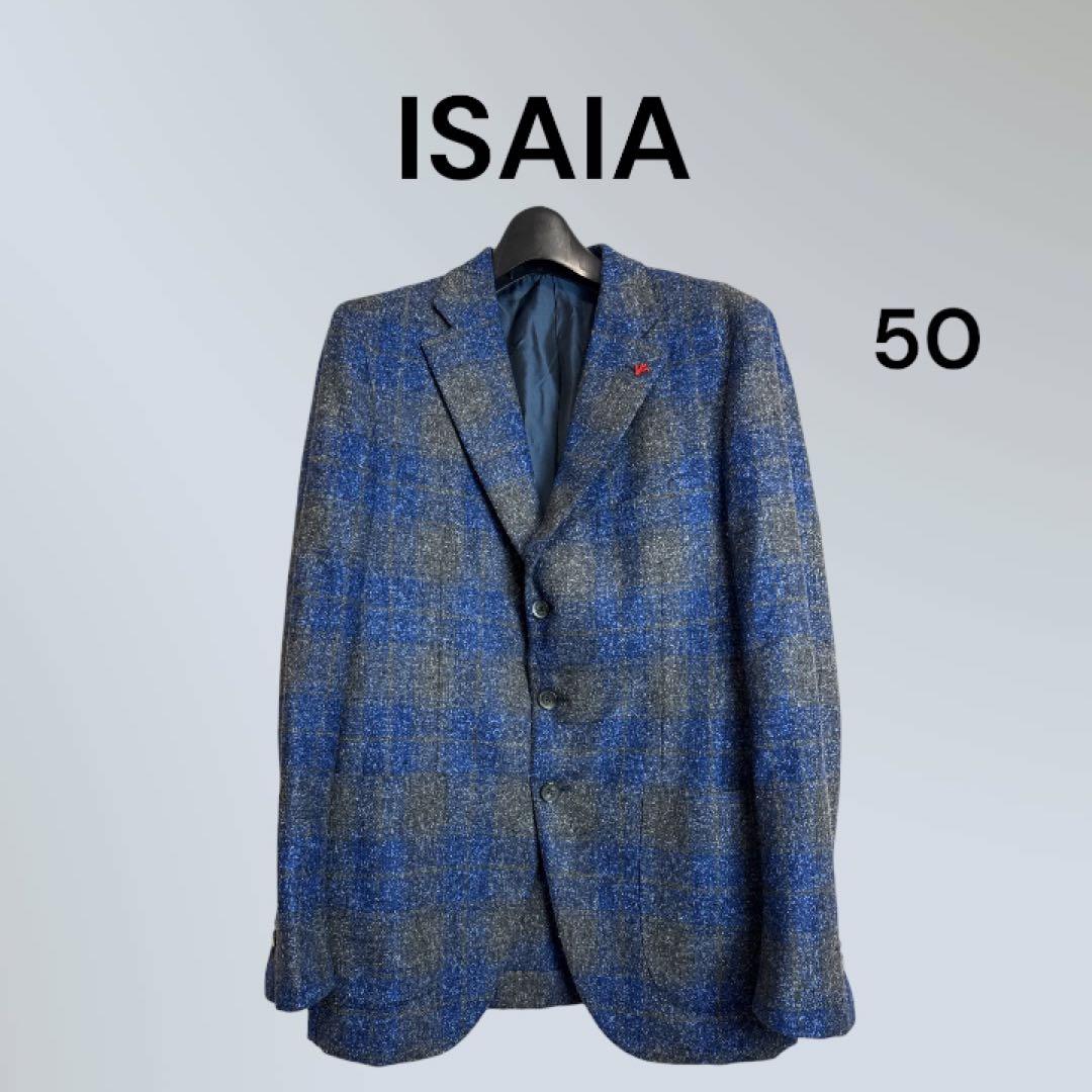 ISAIA Napoli イタリア製 チェック テーラードジャケット