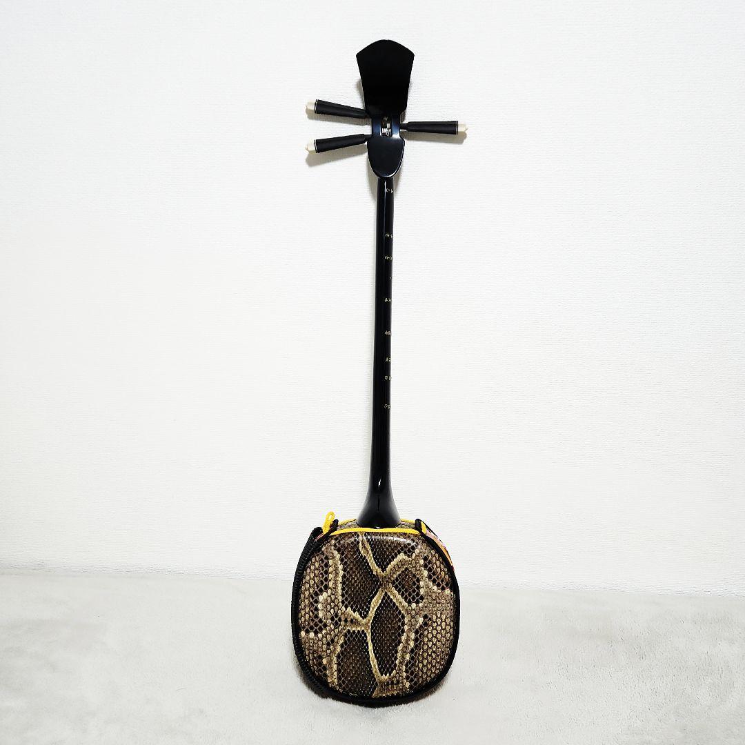 沖縄民謡楽器 三線 本蛇革張り 滑り止め付き 本体のみ