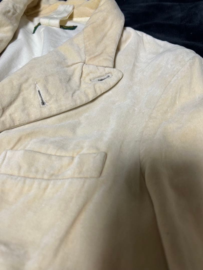 初期　レア　ポールハーデン ベロア　ジャケット　S-M 薄いベージュ