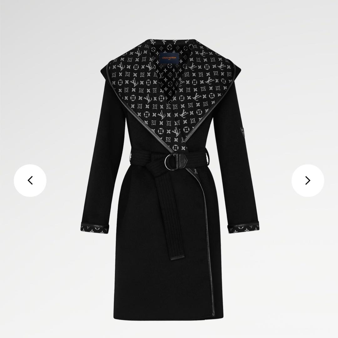 【美品】稀少サイズ LOUIS VUITTON フーデッドラップコート