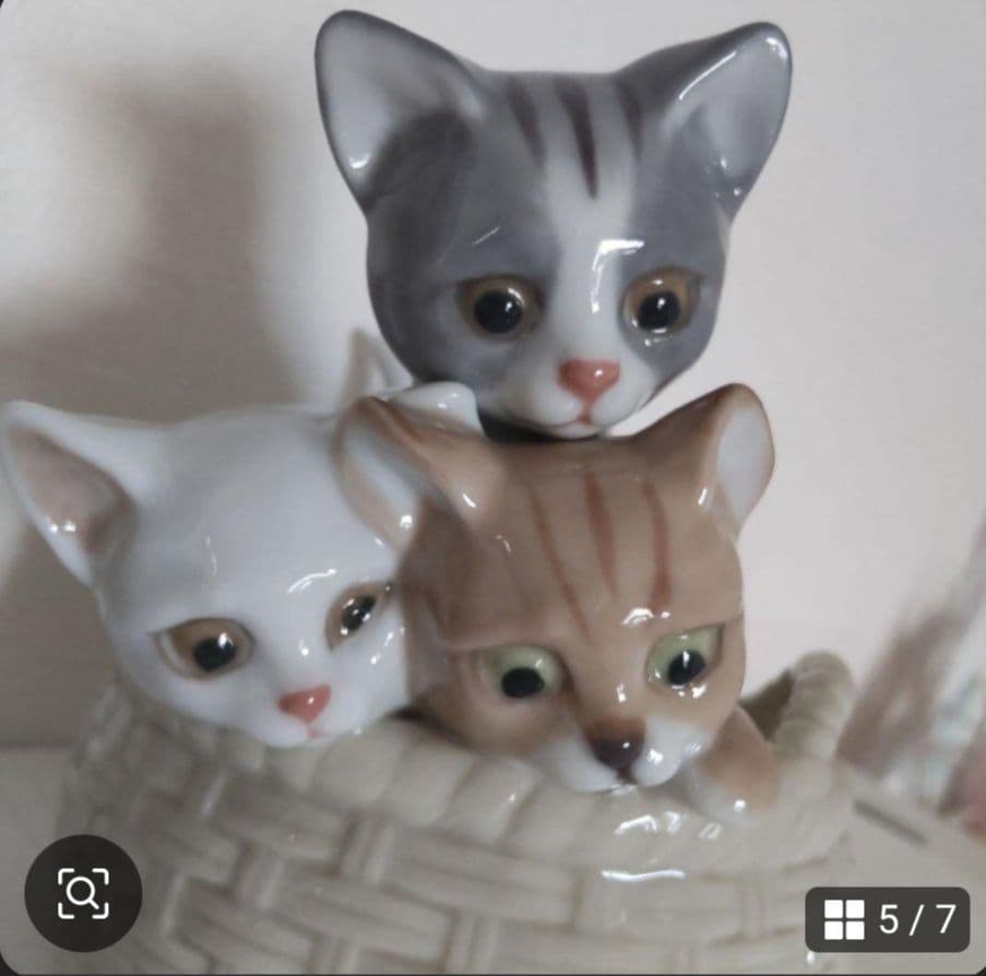 LLADRO　リヤドロ　見いつけた　猫　フィギュリン　置物