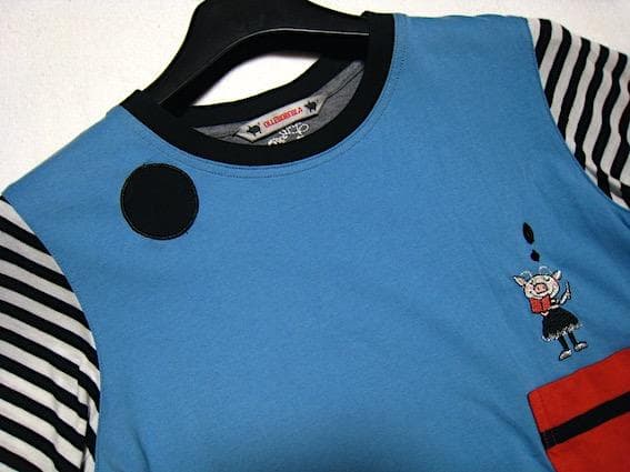 アルベロベロ☆未使用！ブタさん刺繍 切り替えデザイン チュニック☆