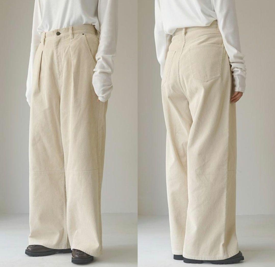 新品【YENN】 コーデュロイパンツ　エクリュ　サイズ38