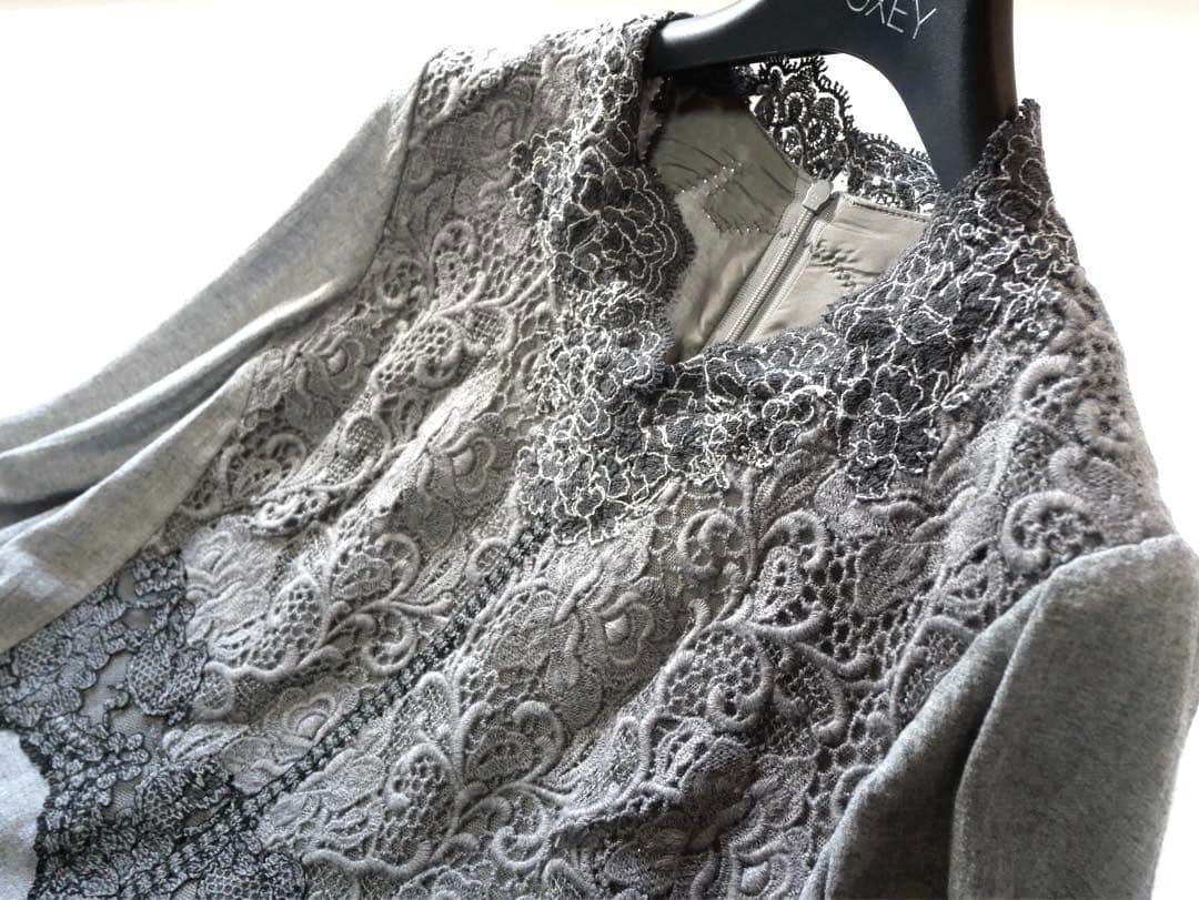 Rossa インポートロッサ 豪華レース ロングワンピース 42 日本製