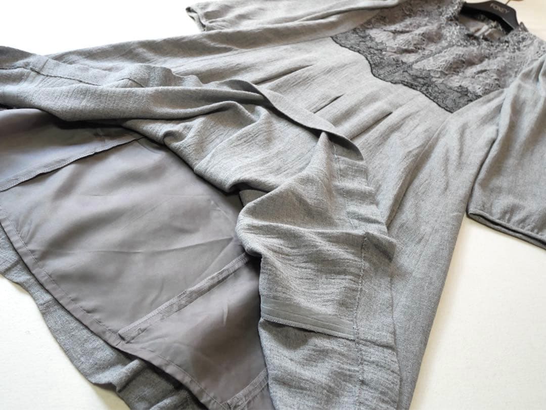 Rossa インポートロッサ 豪華レース ロングワンピース 42 日本製