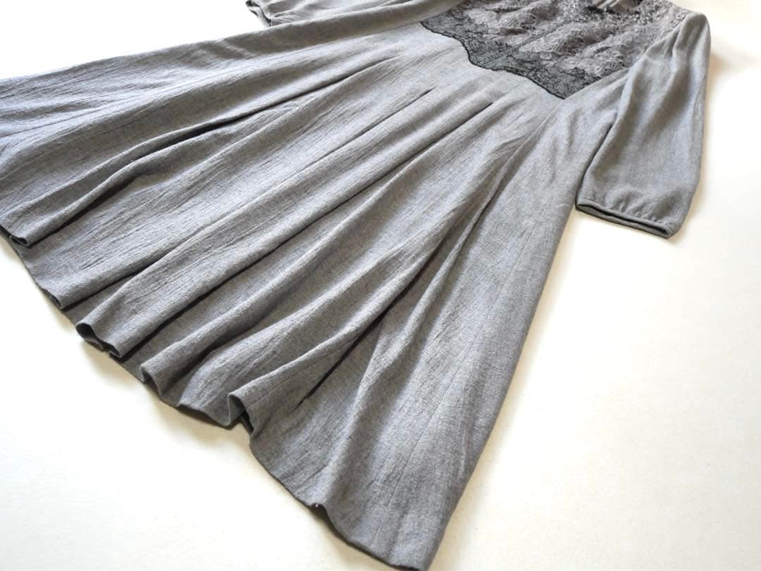 Rossa インポートロッサ 豪華レース ロングワンピース 42 日本製