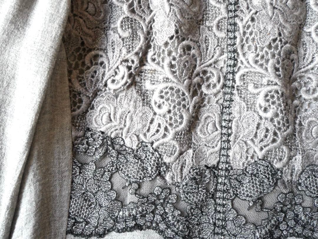 Rossa インポートロッサ 豪華レース ロングワンピース 42 日本製