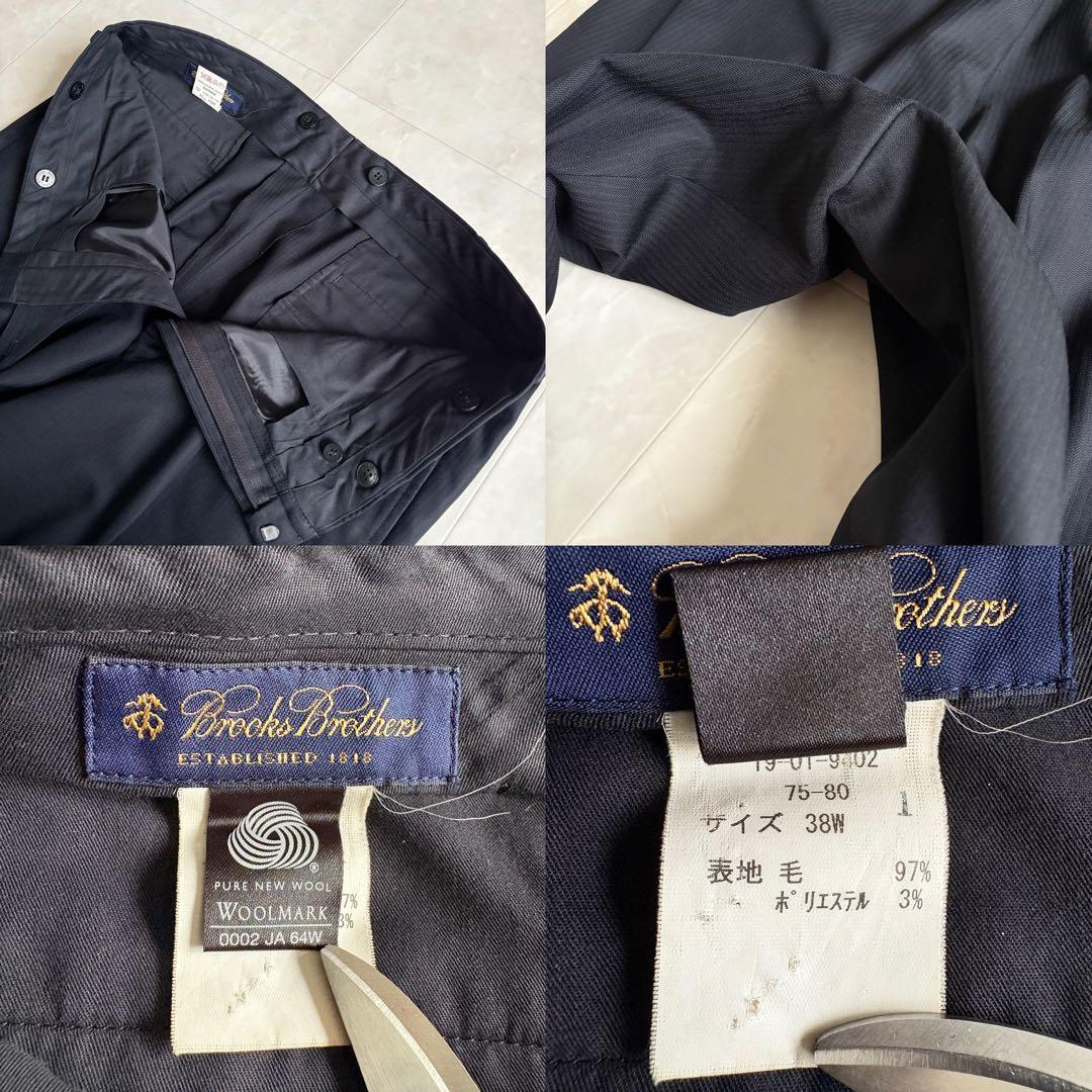 Brooks Brothers 2Bスーツ上下 紺ストライプ セットアップ XL