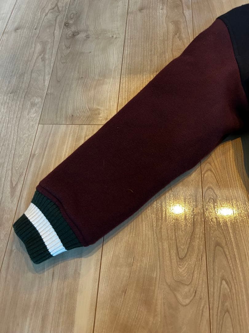 LACOSTE スタジャン ウールブレンド ロゴ ワッペン Mサイズ