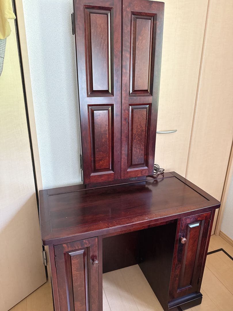 家具のいまだ　ドレッサー　三面鏡　ダークブラウン