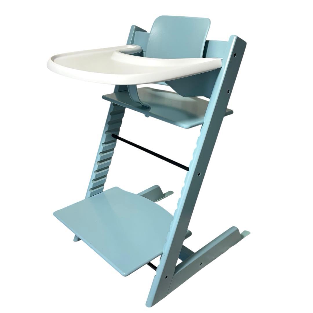 ストッケ トリップトラップ テーブル・ベビーセット付　シリアル6 アクアブルー