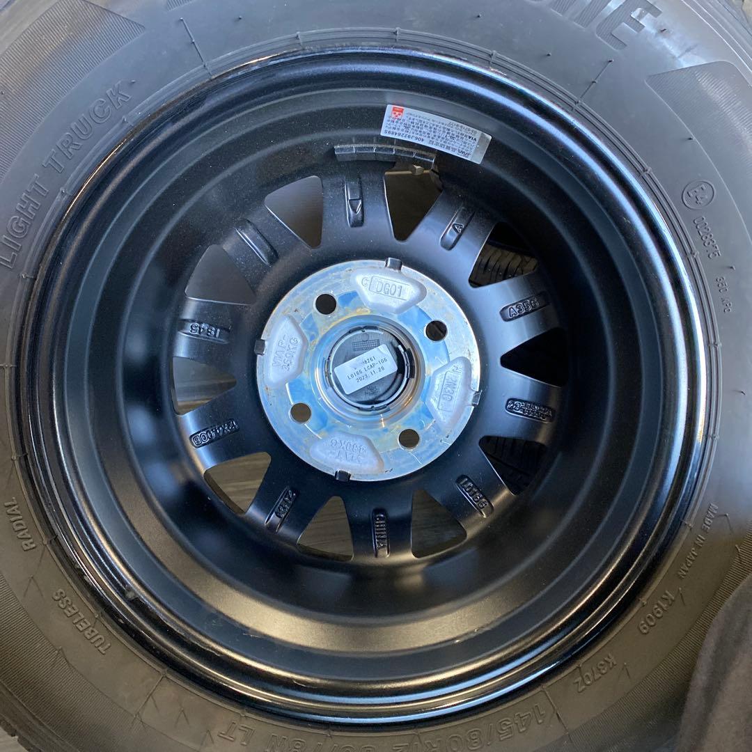 中古バリ溝ブリヂストンタイヤホイールセット145/80R12LT 軽トラ、軽バン