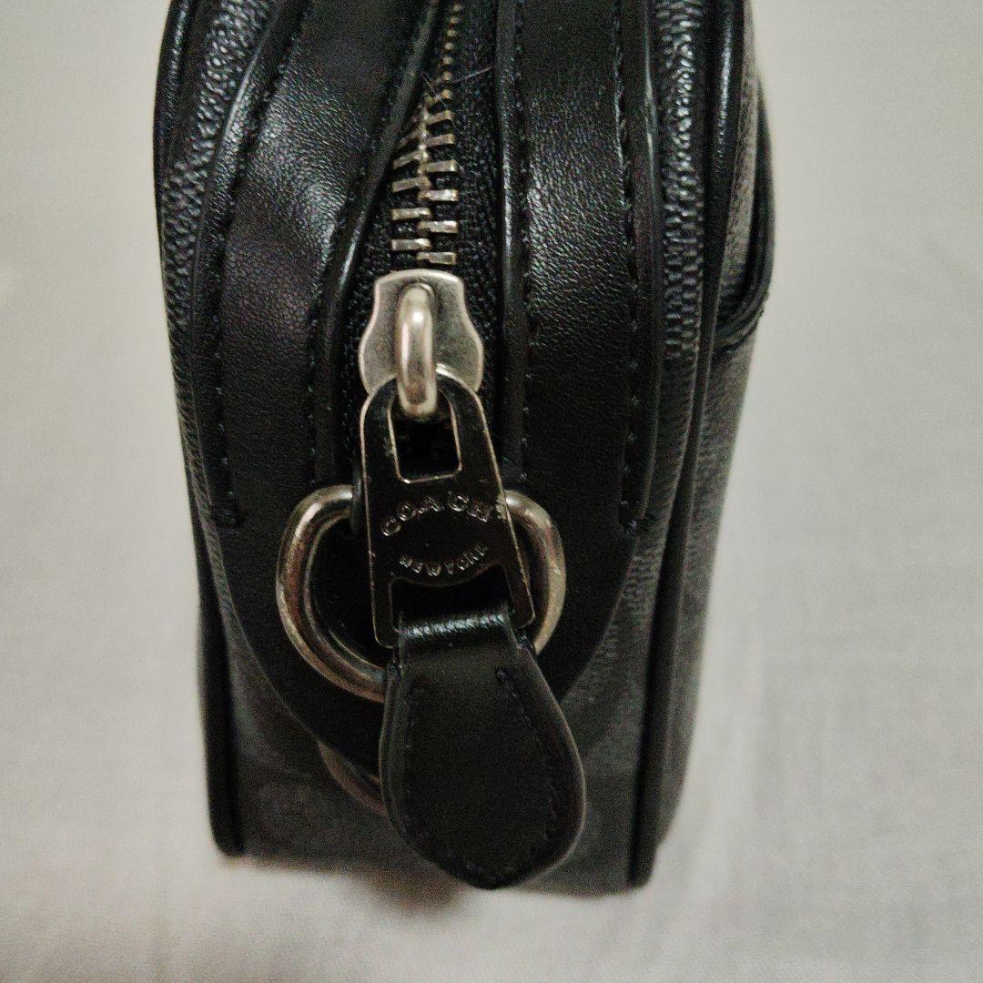 COACHコーチブラックショルダーメンズバッグ