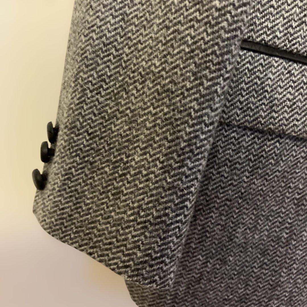 テーラードジャケット グレーとブラック ヘリンボーン