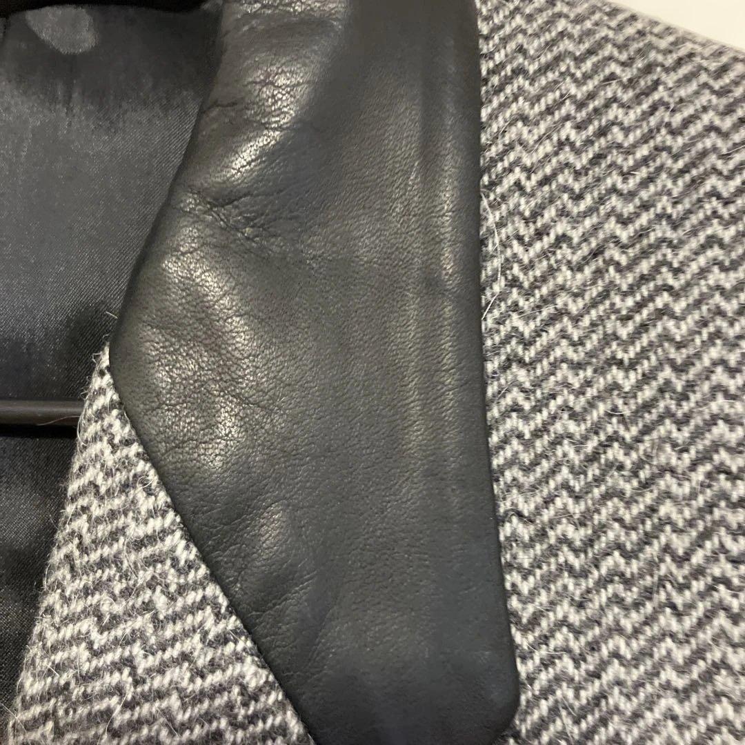テーラードジャケット グレーとブラック ヘリンボーン