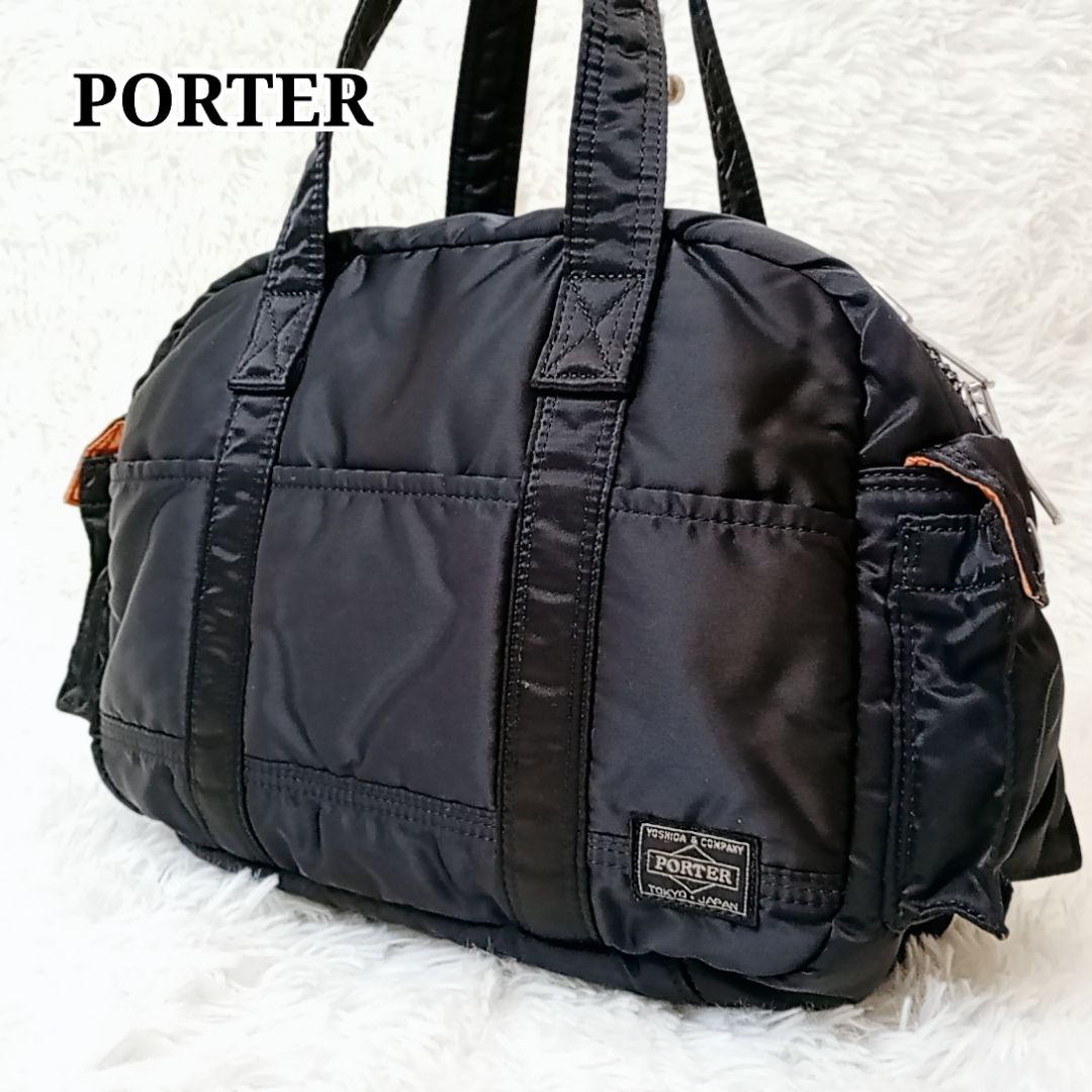 【きなこ様】PORTER タンカー ハンドバッグ ミニボストン ナイロン 黒