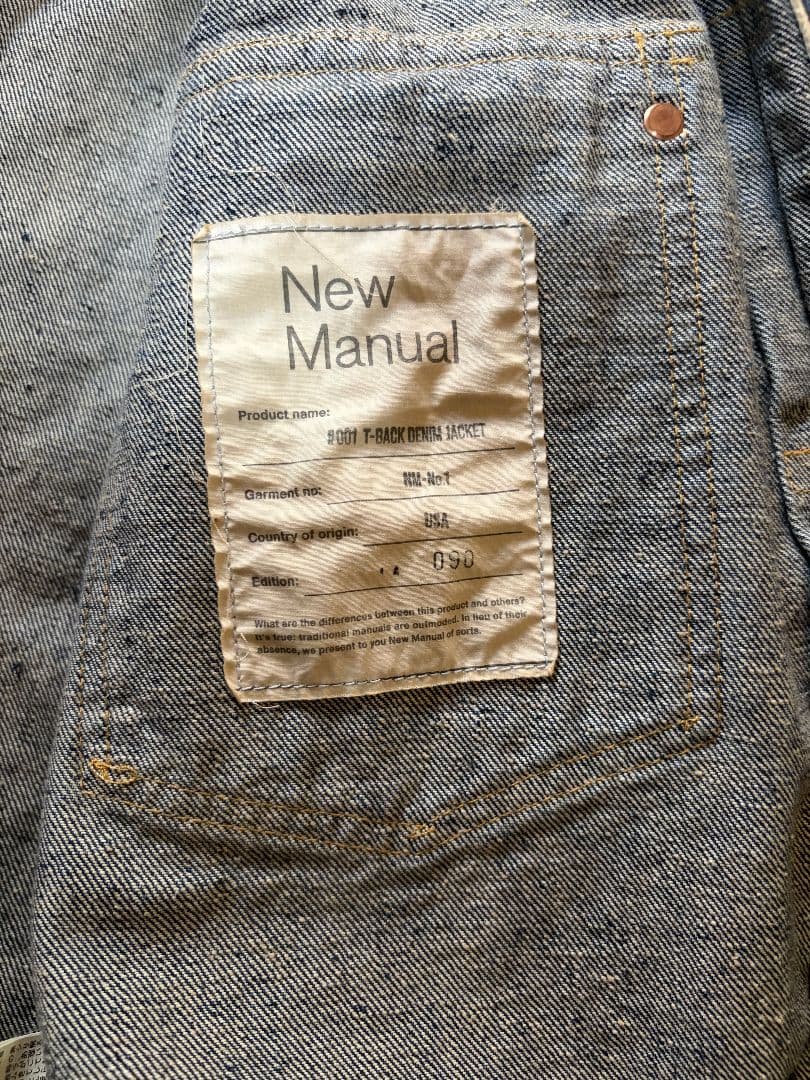 ニューマニュアル NewManual#001T-BACK DENIMJACKET