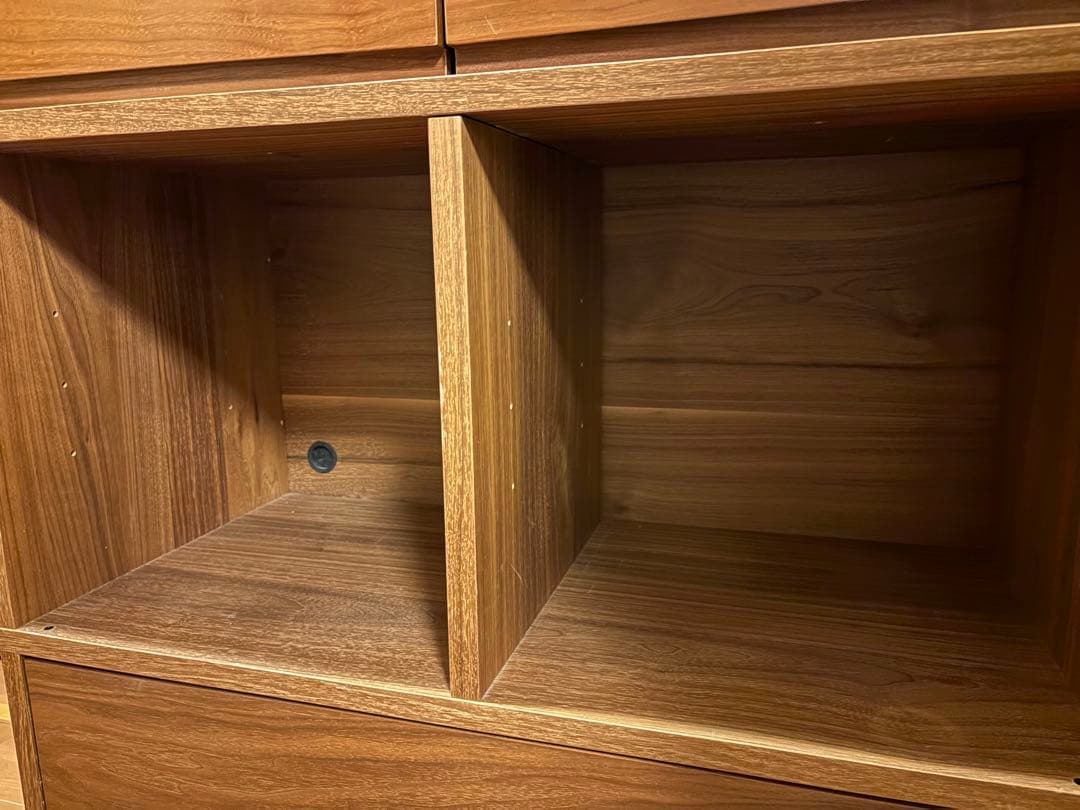 無印良品　スタッキングキャビネット　オーク材　ウォールナット