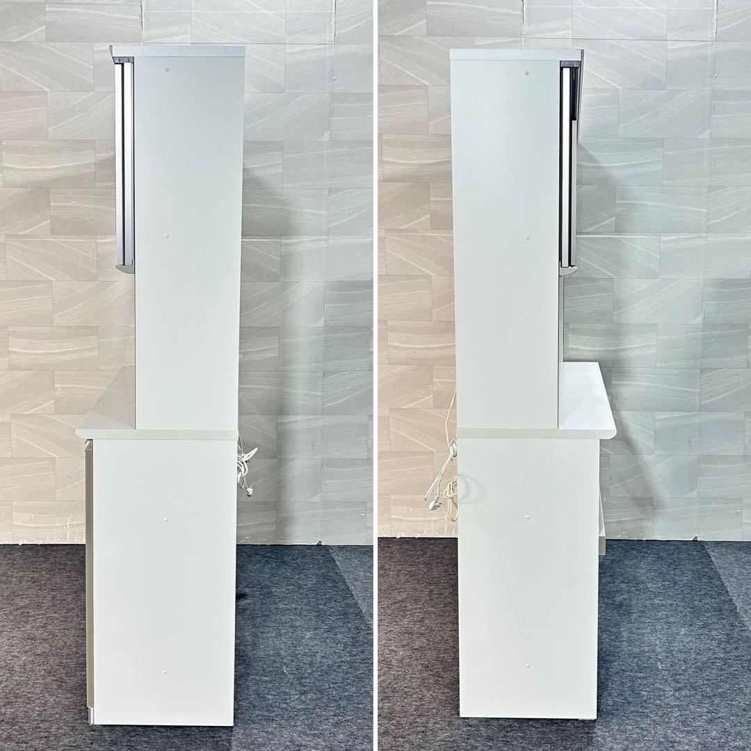 綾野製作所 キッチンボード AXシリーズ 幅160cm 白 食器棚 d5269