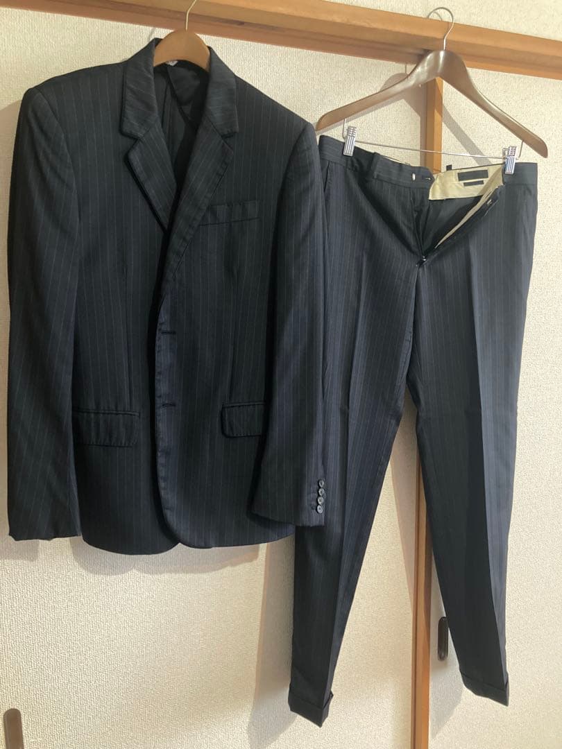 けこ【Alexander McQueen】 夏物ダークストライプ スーツ