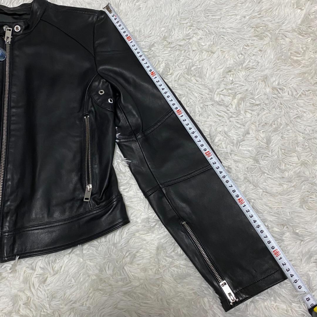 ディーゼル レディース レザー シングルライダースジャケット 美品 L