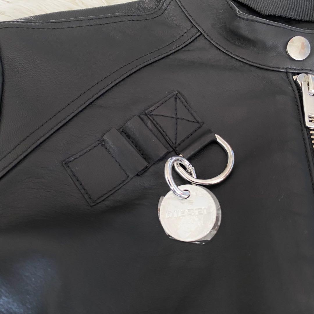 ディーゼル レディース レザー シングルライダースジャケット 美品 L