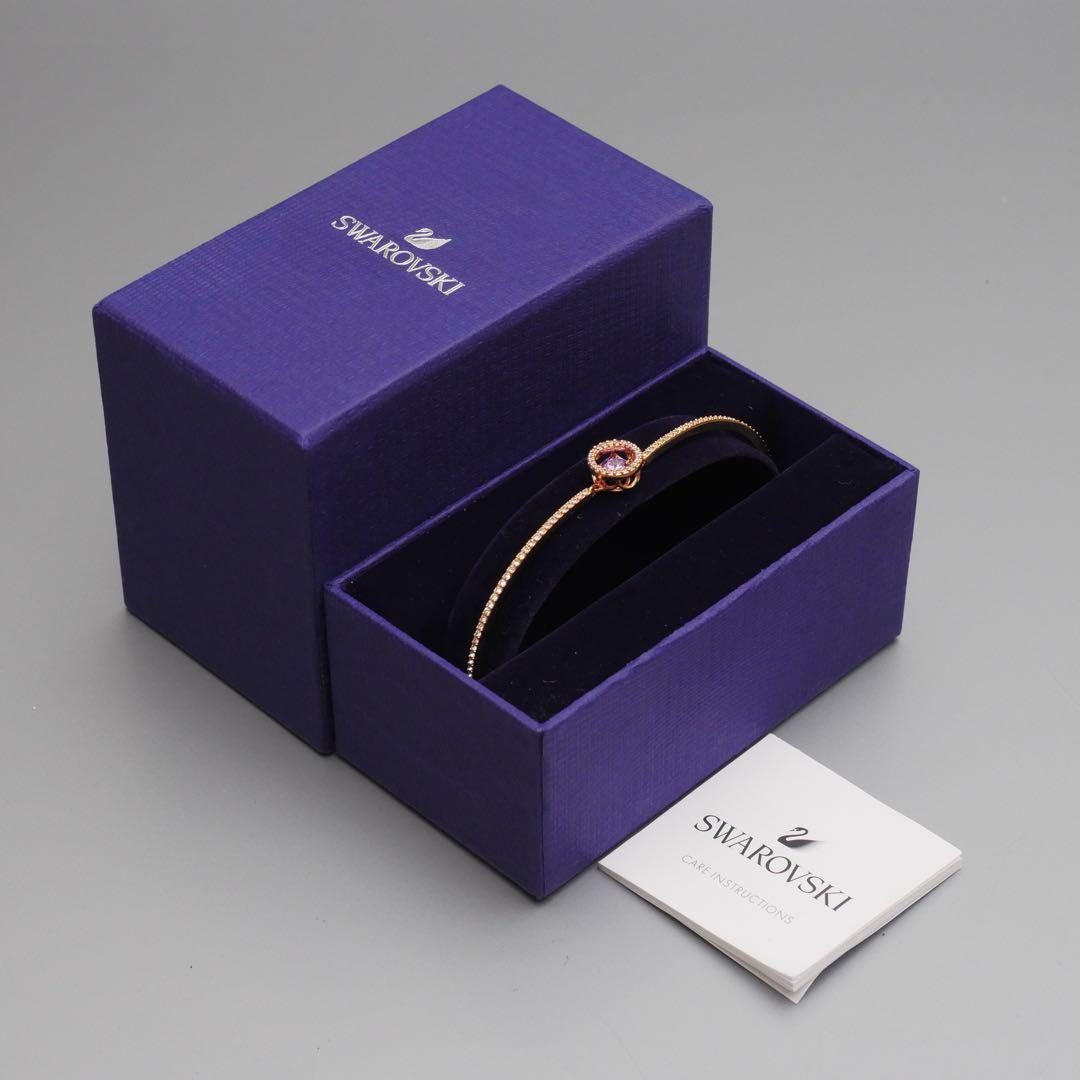 a*e様 Swarovski スワロフスキー Una パープル バングル 箱付