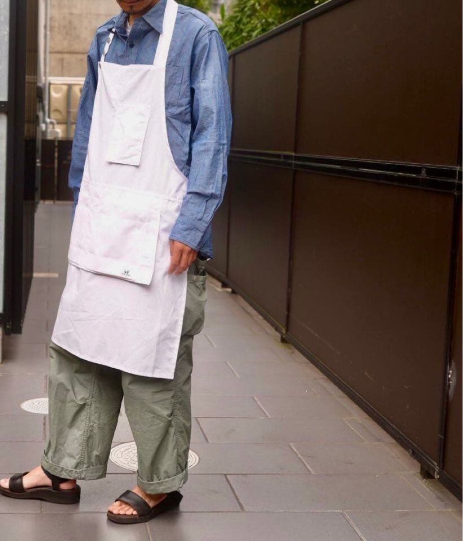 ササフラス　Landscaper Apron ホワイト　エプロン　セールsale