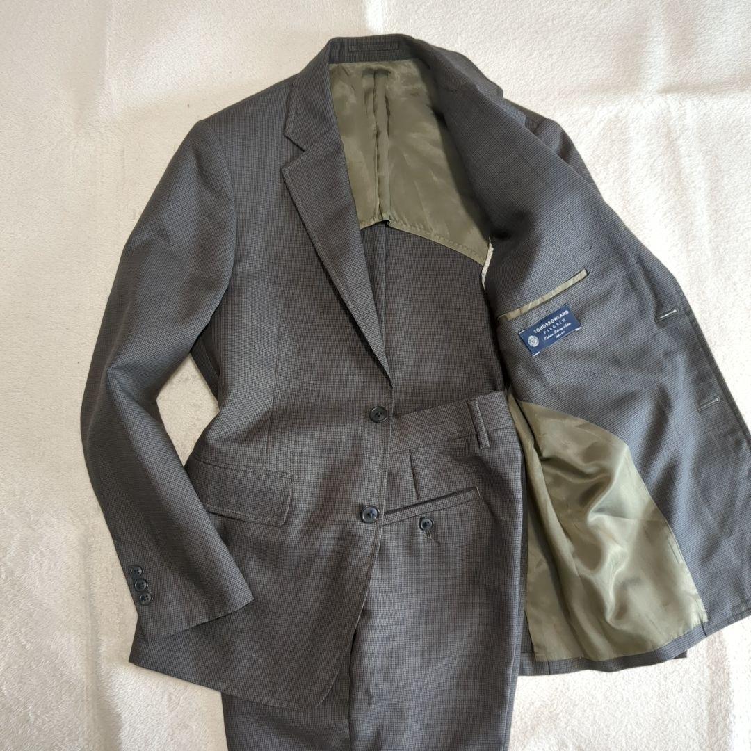 美品 トゥモローランドピルグリム スーツセットアップ 千鳥格子 46サイズ