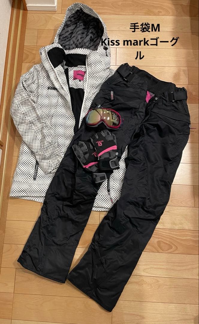Hanson sports 上下(13号)手袋、kiss markゴーグル付き